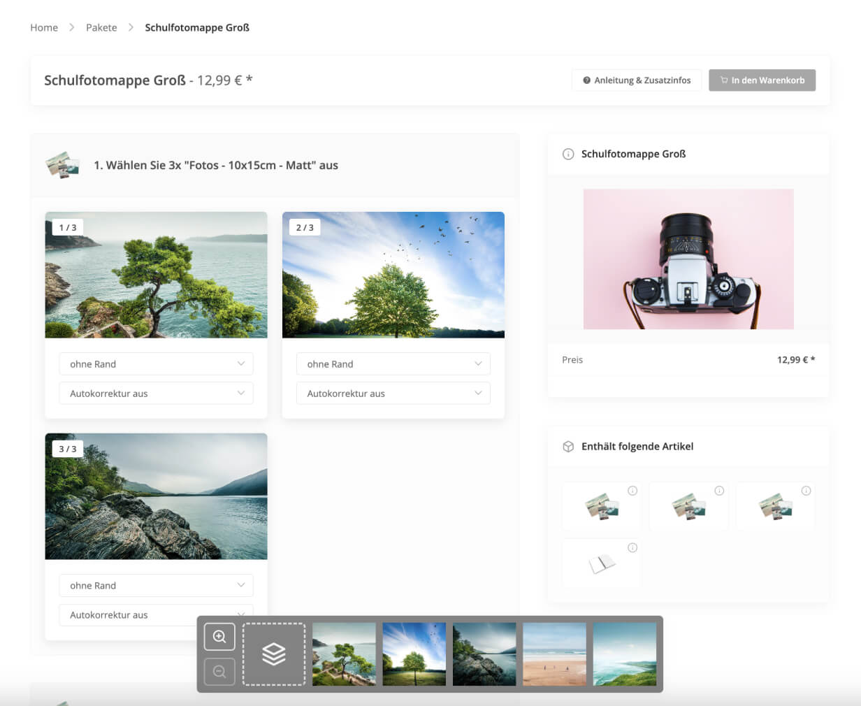 Produkt-Pakete mit attraktiven Rabatten